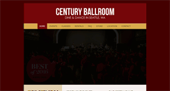 Desktop Screenshot of centuryballroom.com