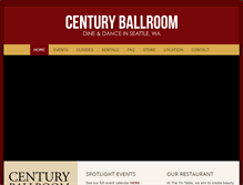Tablet Screenshot of centuryballroom.com